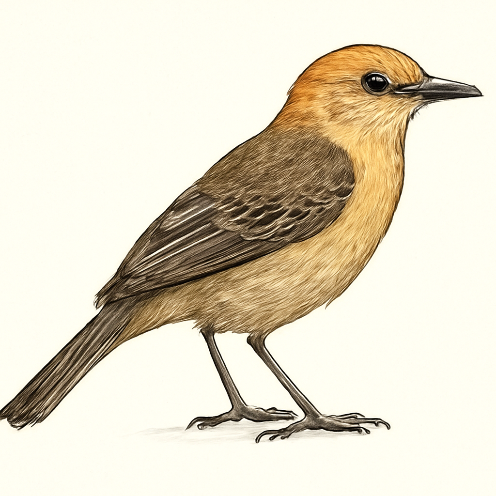 Illustration von Ockerattilatyrann