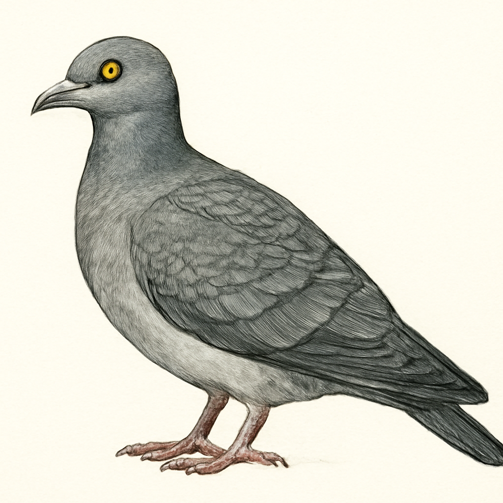 Yellow-eyed Pigeon illustration