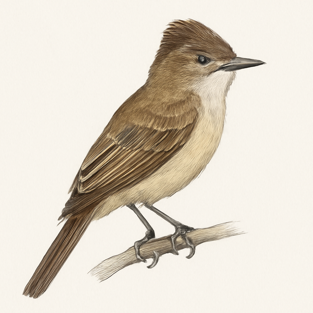 Illustration von Kubaschopftyrann