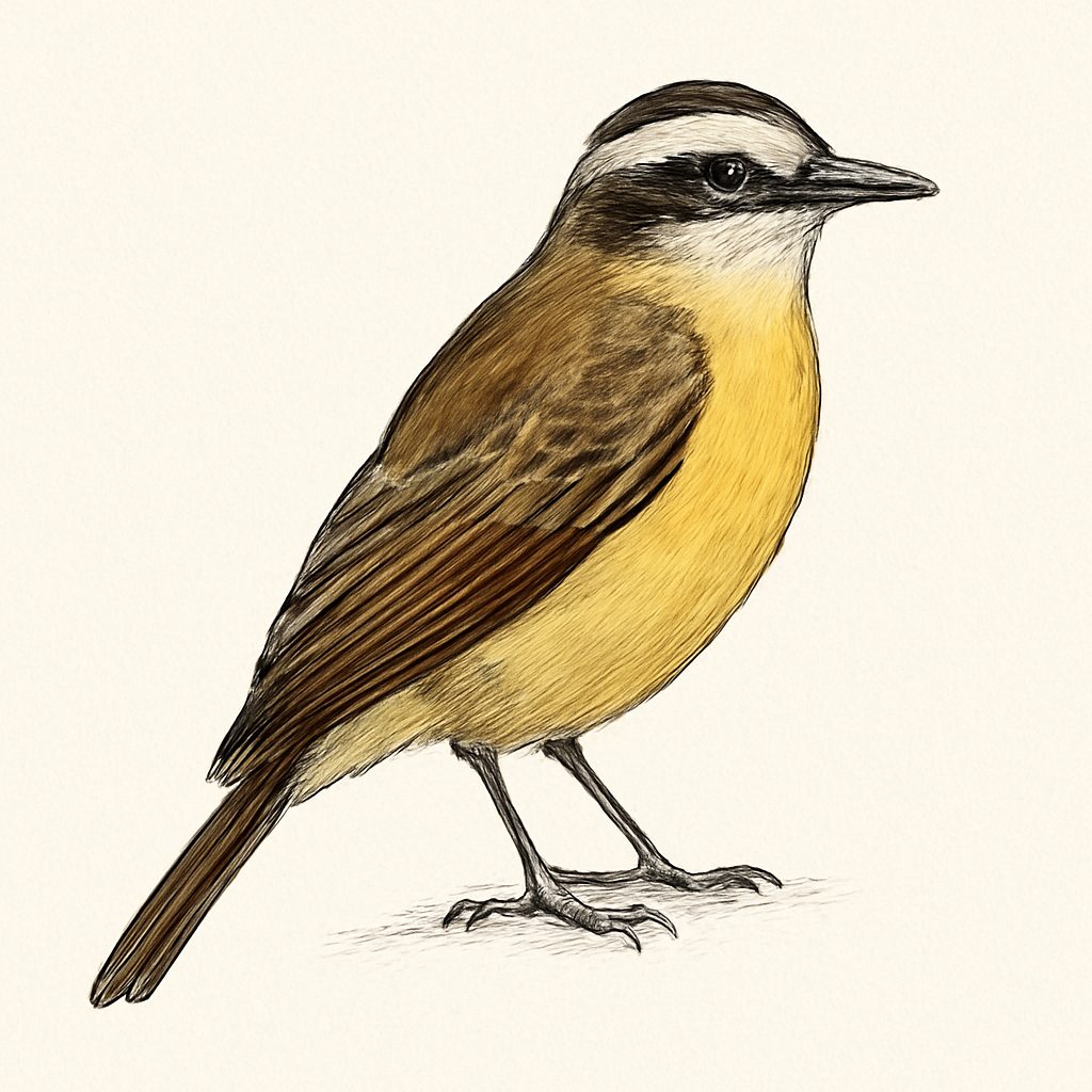 Rusty-margined Flycatcher illustration