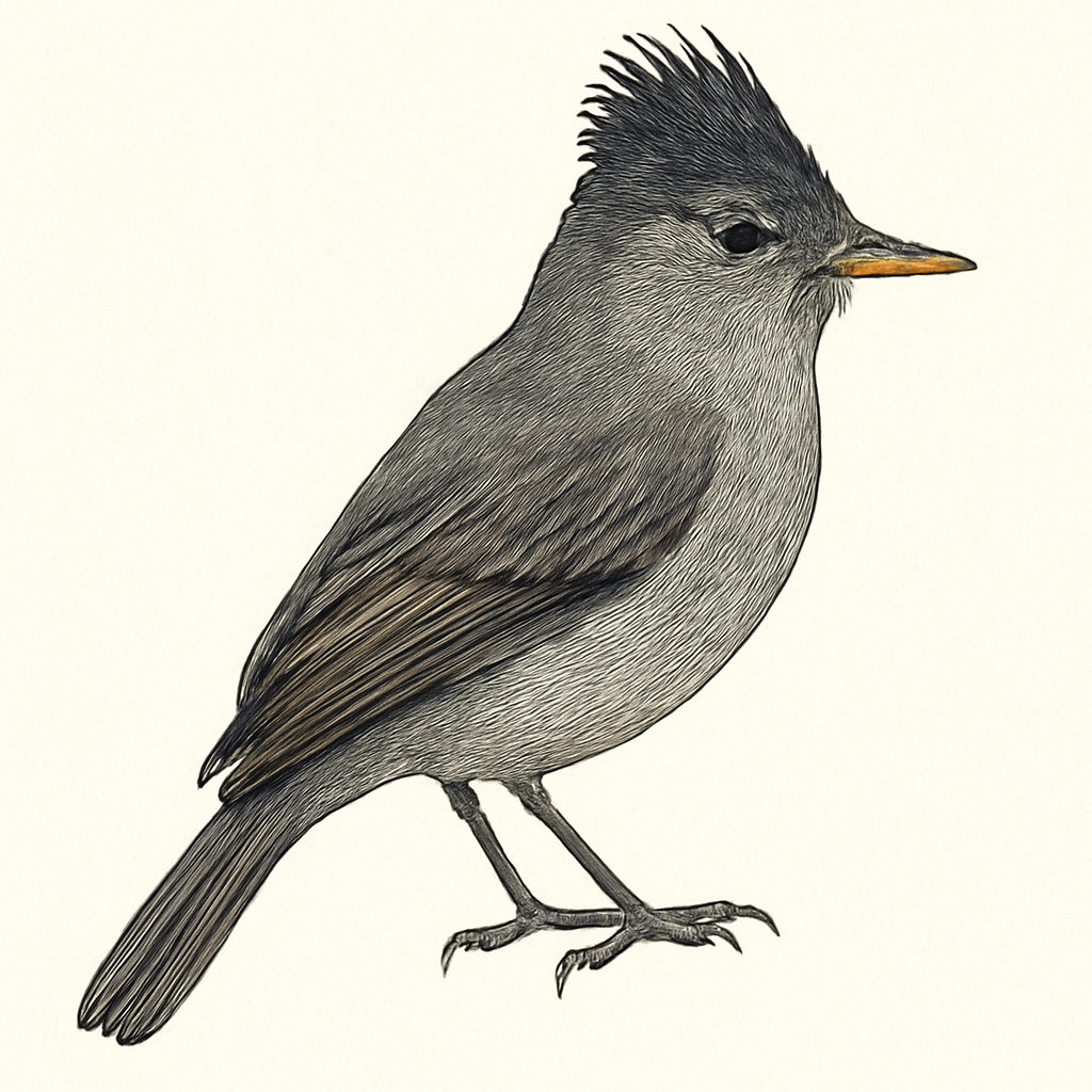 Ilustração de peitica-de-chapéu-preto