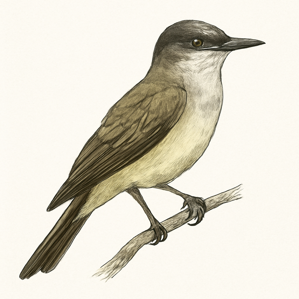 Cassin's Kingbird illustration