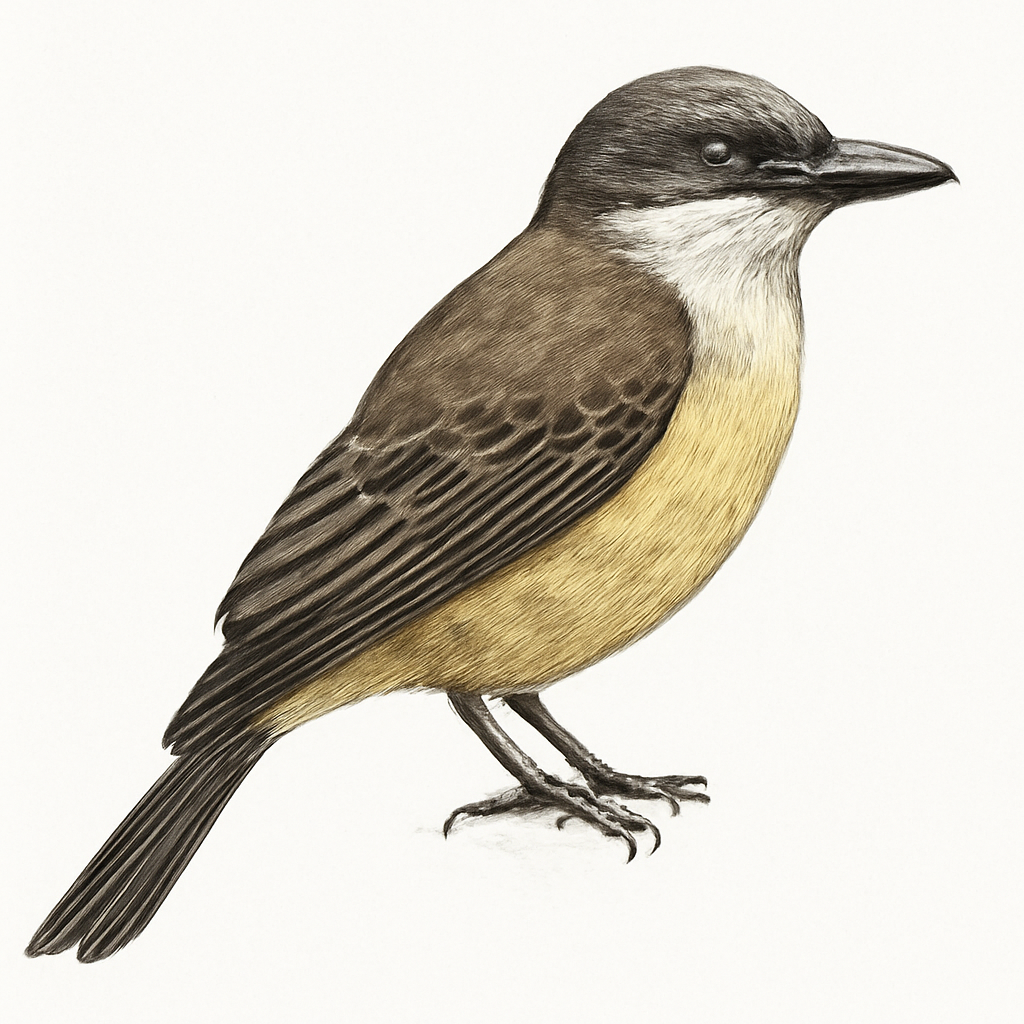 Ilustração de thick-billed kingbird