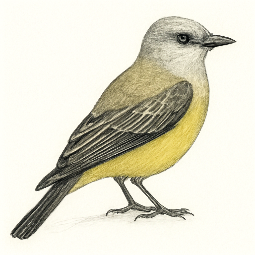 Illustrazione di Western Kingbird