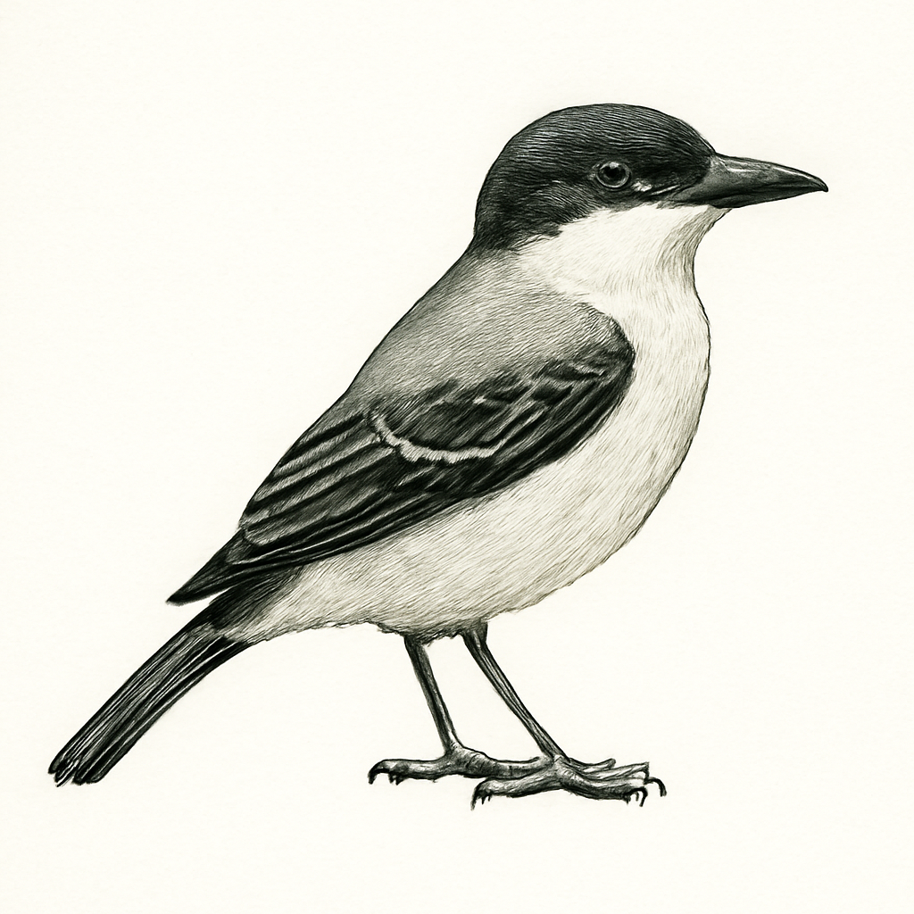 Ilustração de loggerhead kingbird