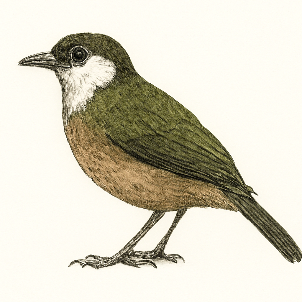 White-eared Catbird illustration