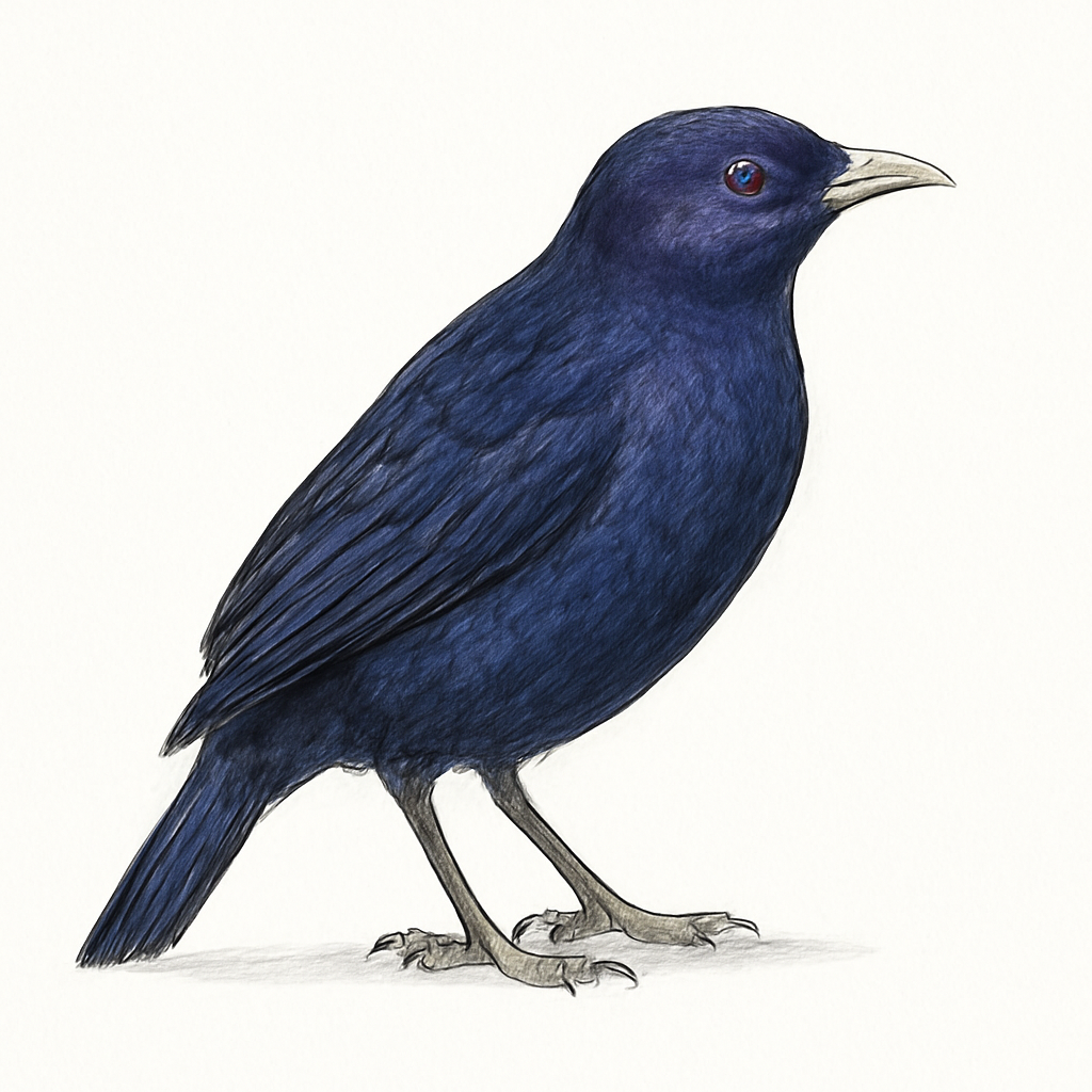 Satin Bowerbird illustration