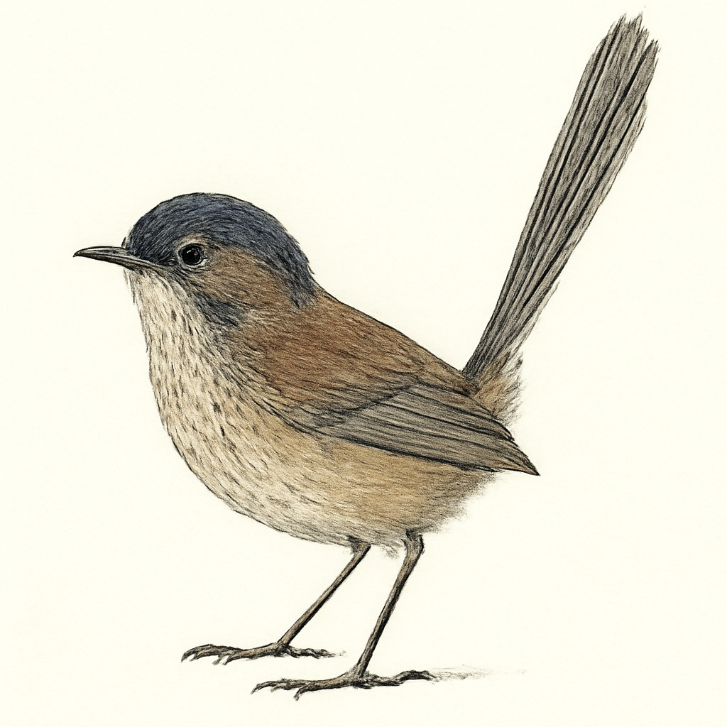 Southern Emuwren illustration