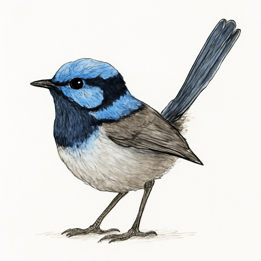 Superb Fairywren illustration