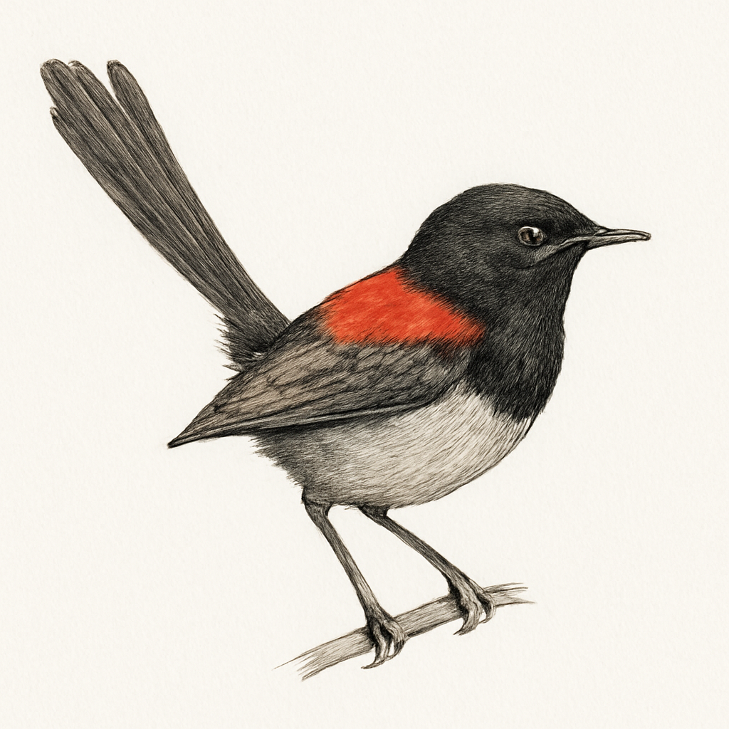 Red-backed Fairywren illustration