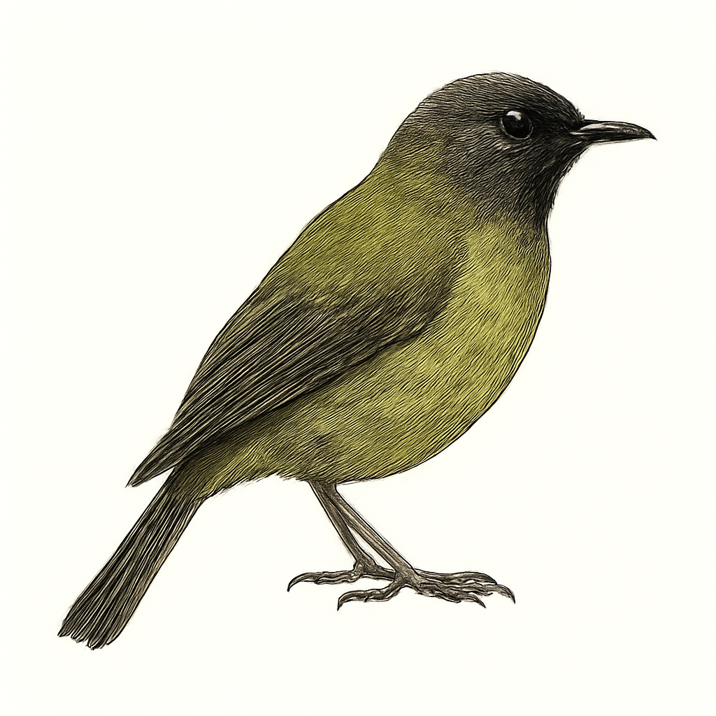 Ilustração de new zealand bellbird