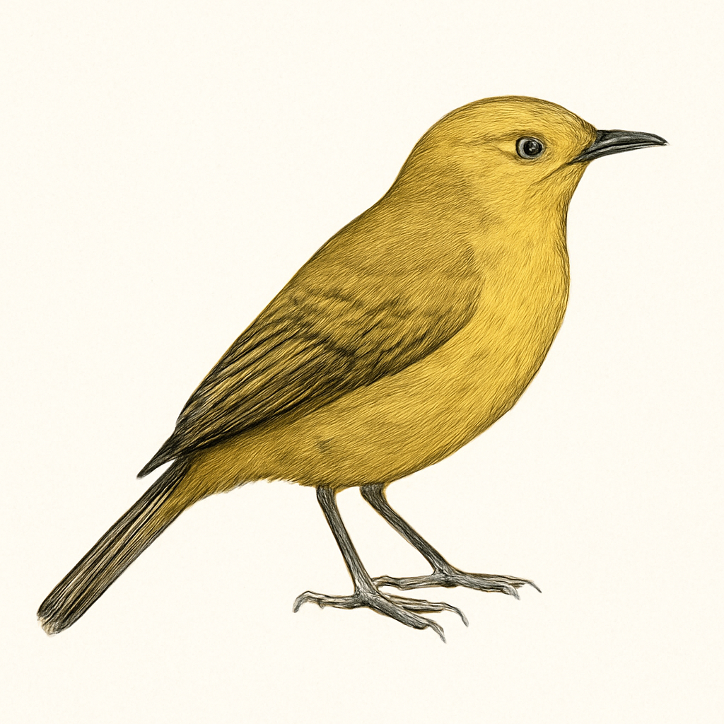 Illustration de Méliphage jaune
