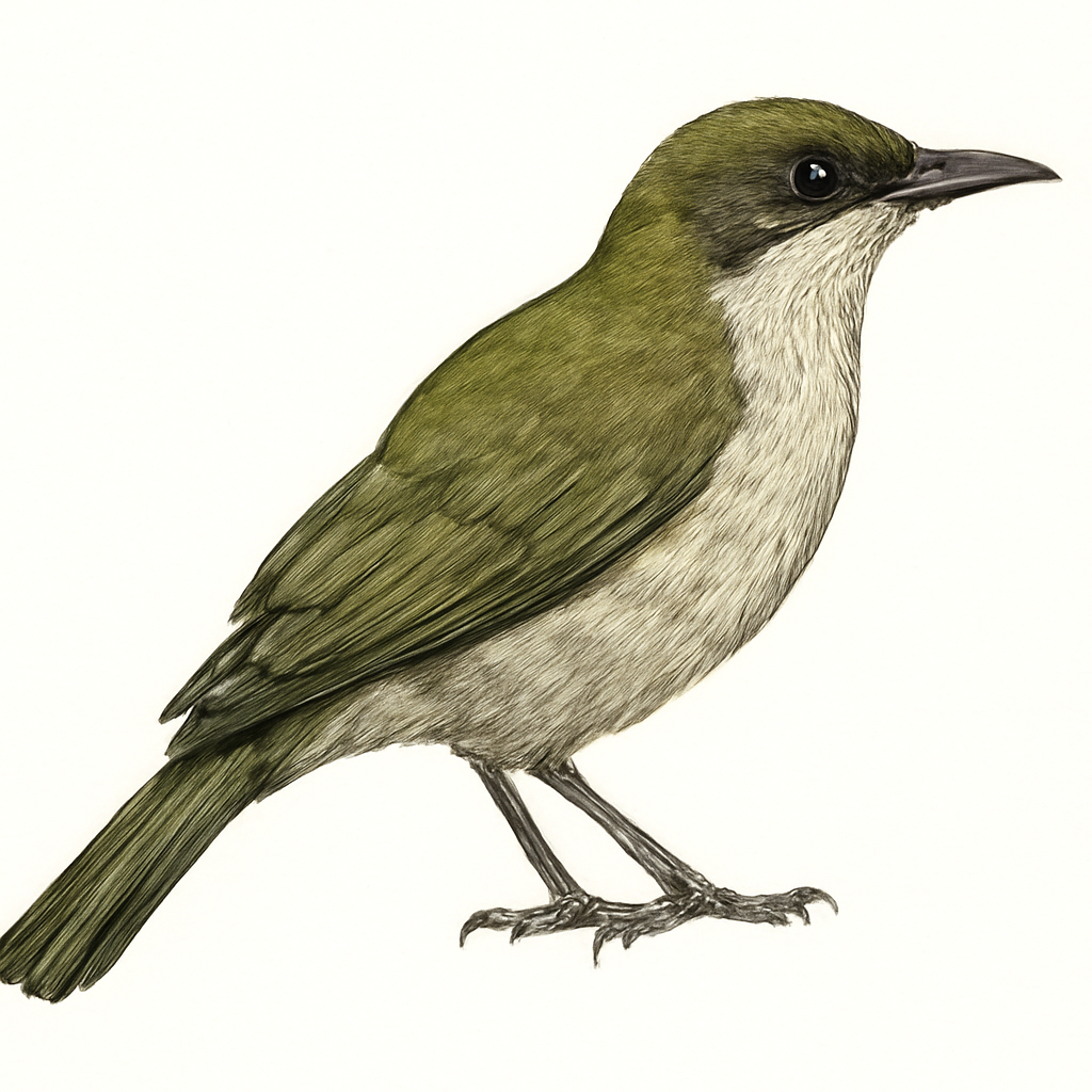 Illustration von Grünmantel-Honigfresser