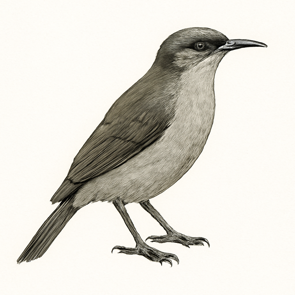 Illustration von Bleikehl-Honigfresser