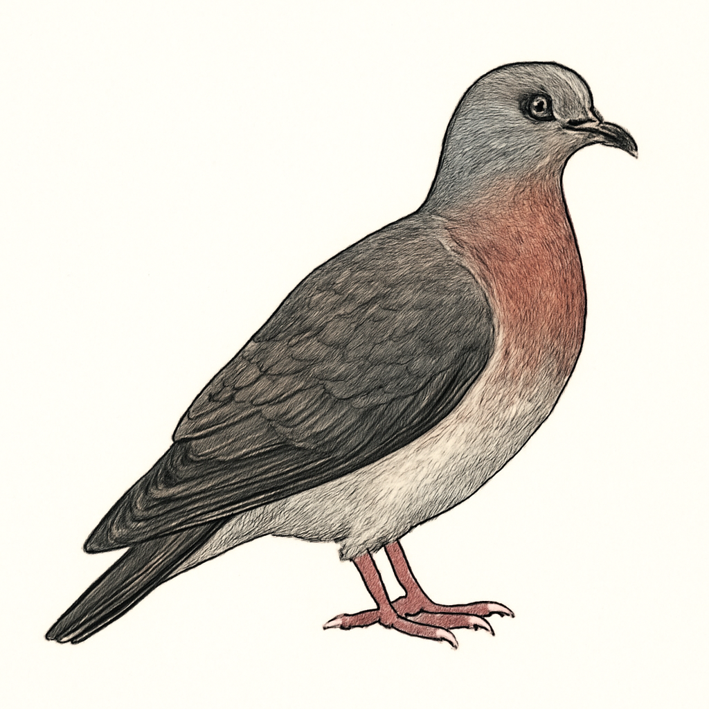 Illustration de Pigeon rousset