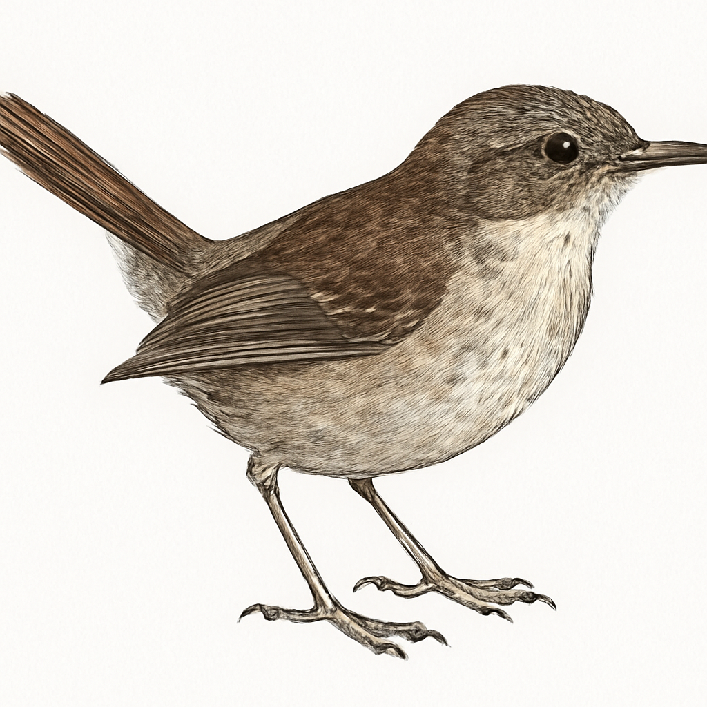 Tasmanian Scrubwren illustration