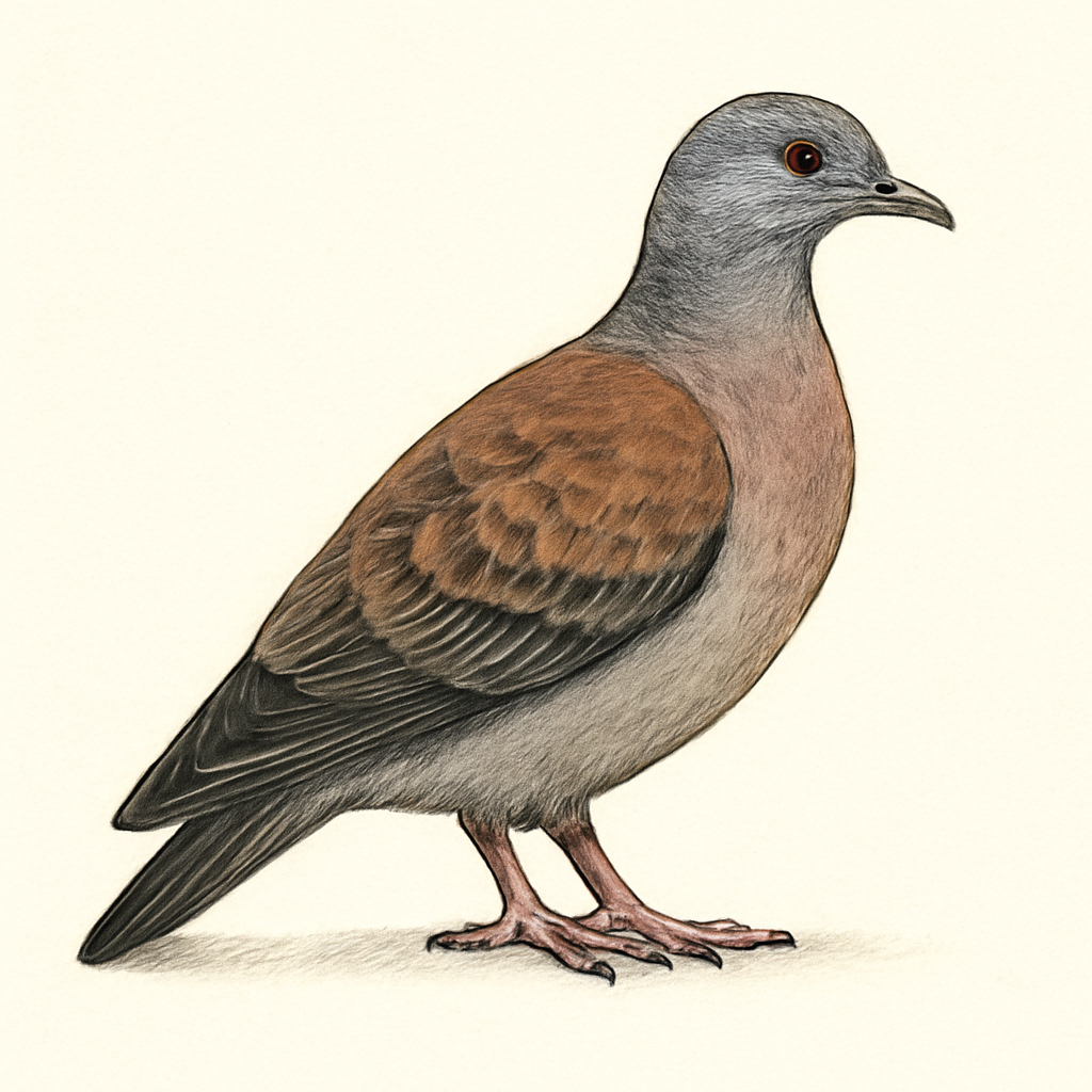 Illustration von Fleckentaube