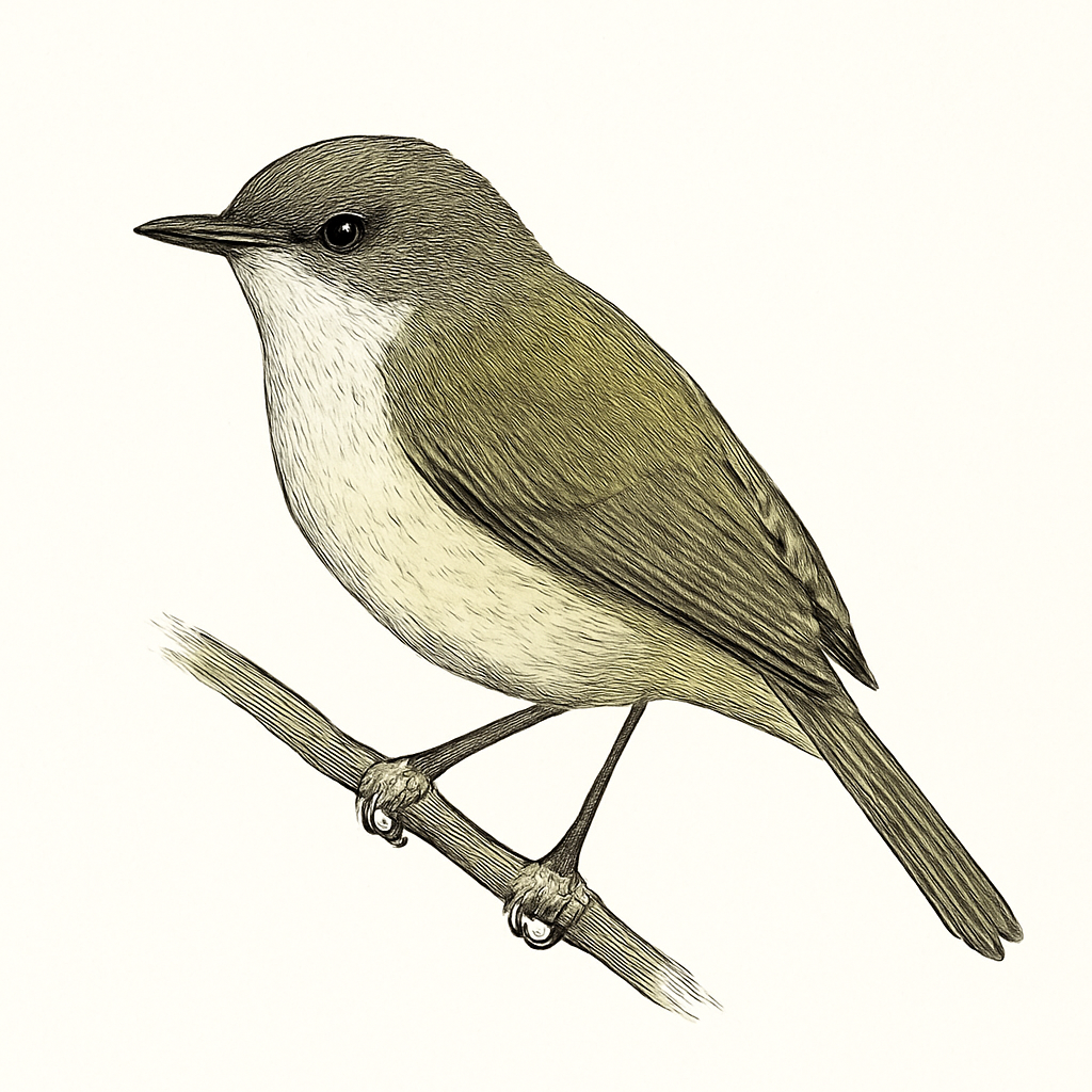 Ilustración de Gerigón Gorjiblanco
