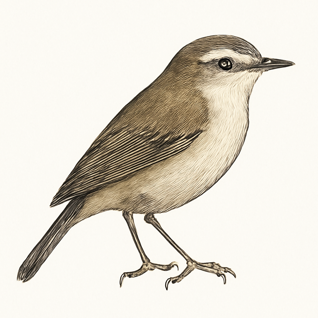 Ilustração de chatham islands gerygone