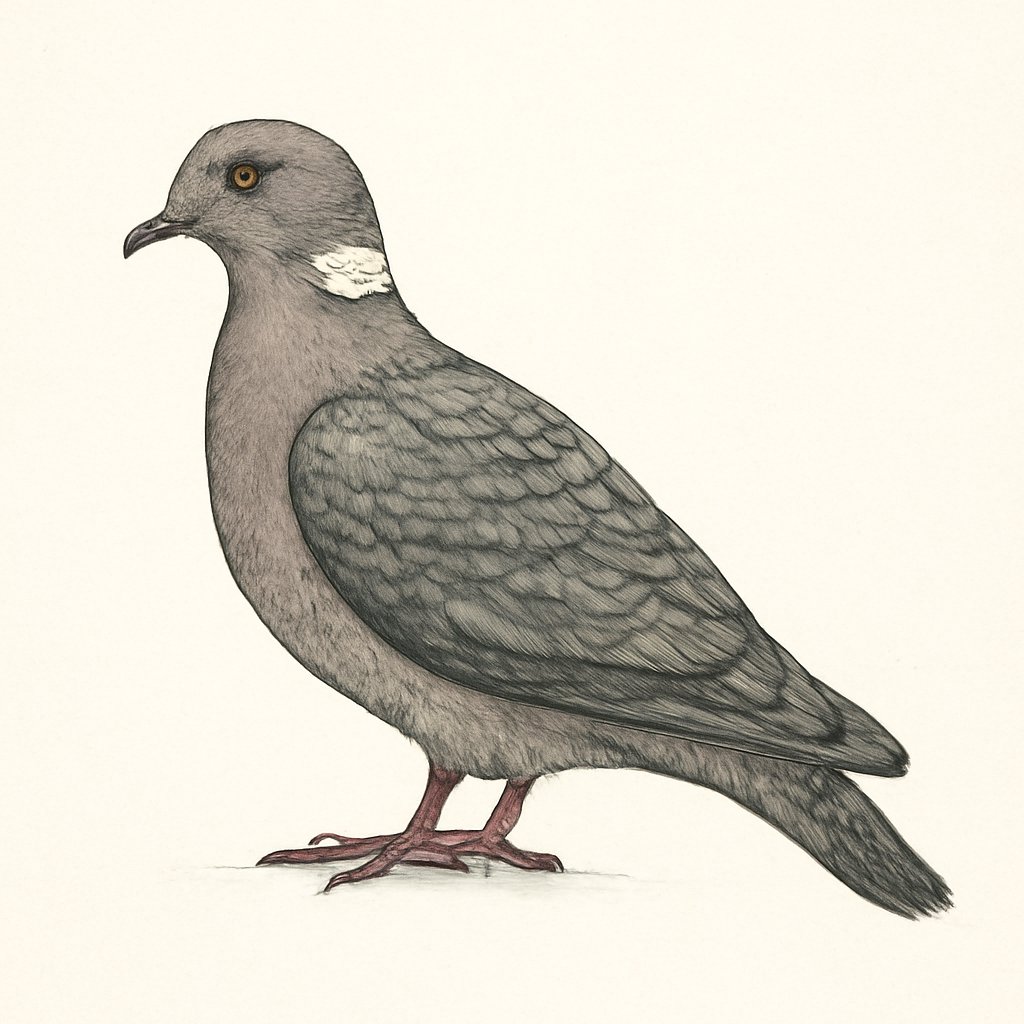 Illustration von Bandtaube