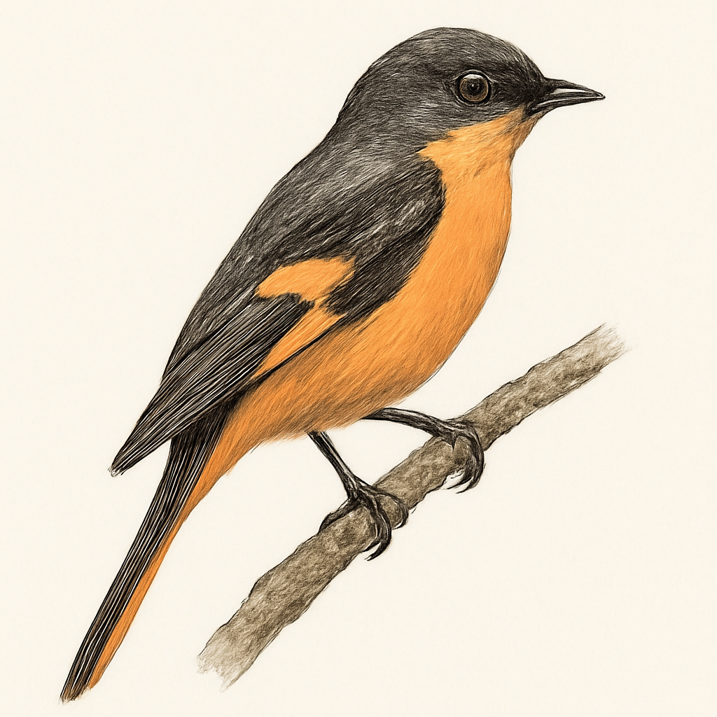 Small Minivet illustration