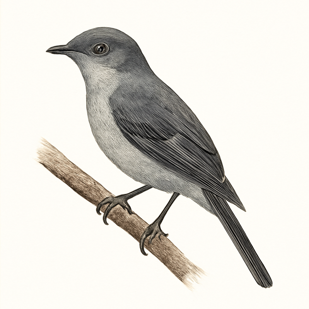 Ashy Minivet illustration