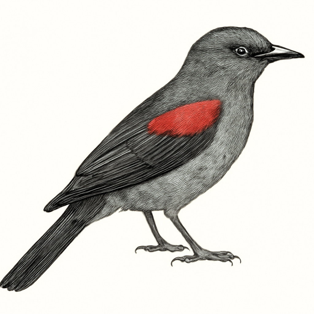 Red-shouldered Cuckooshrike illustration