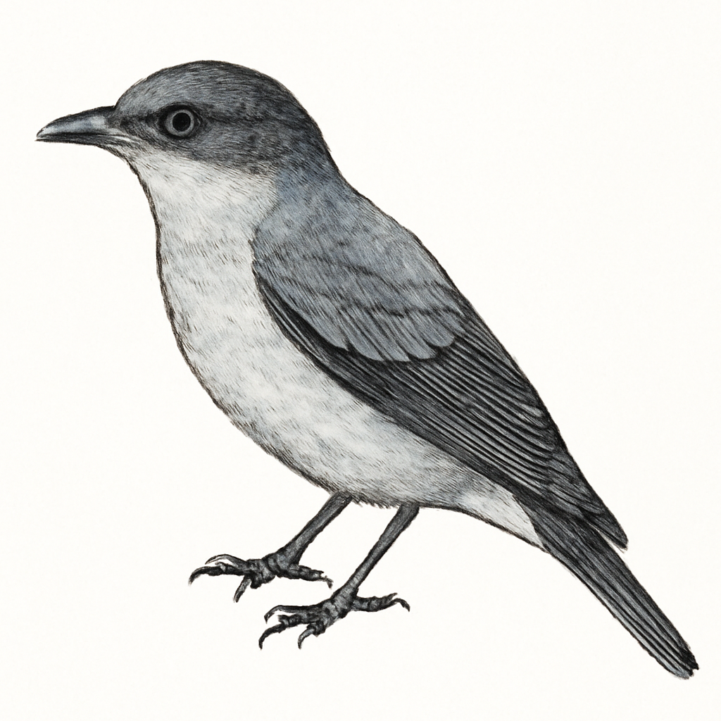 Indochinese Cuckooshrike illustration