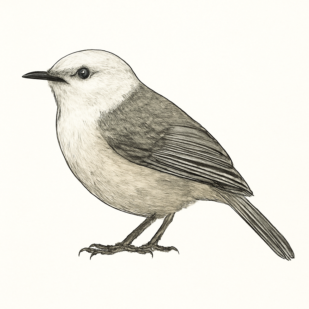 Ilustración de Mohoua Cabeciblanco