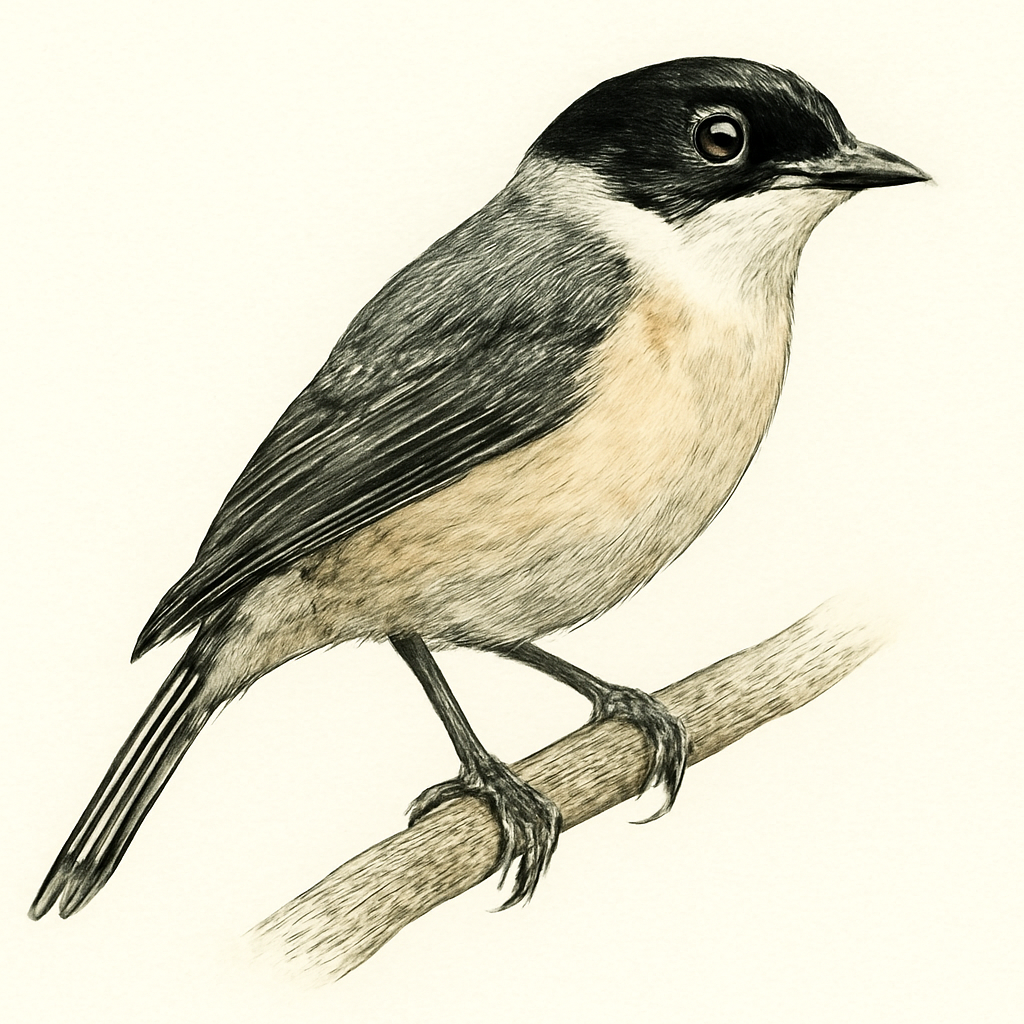 Illustrazione di Black-eared Shrike-Babbler