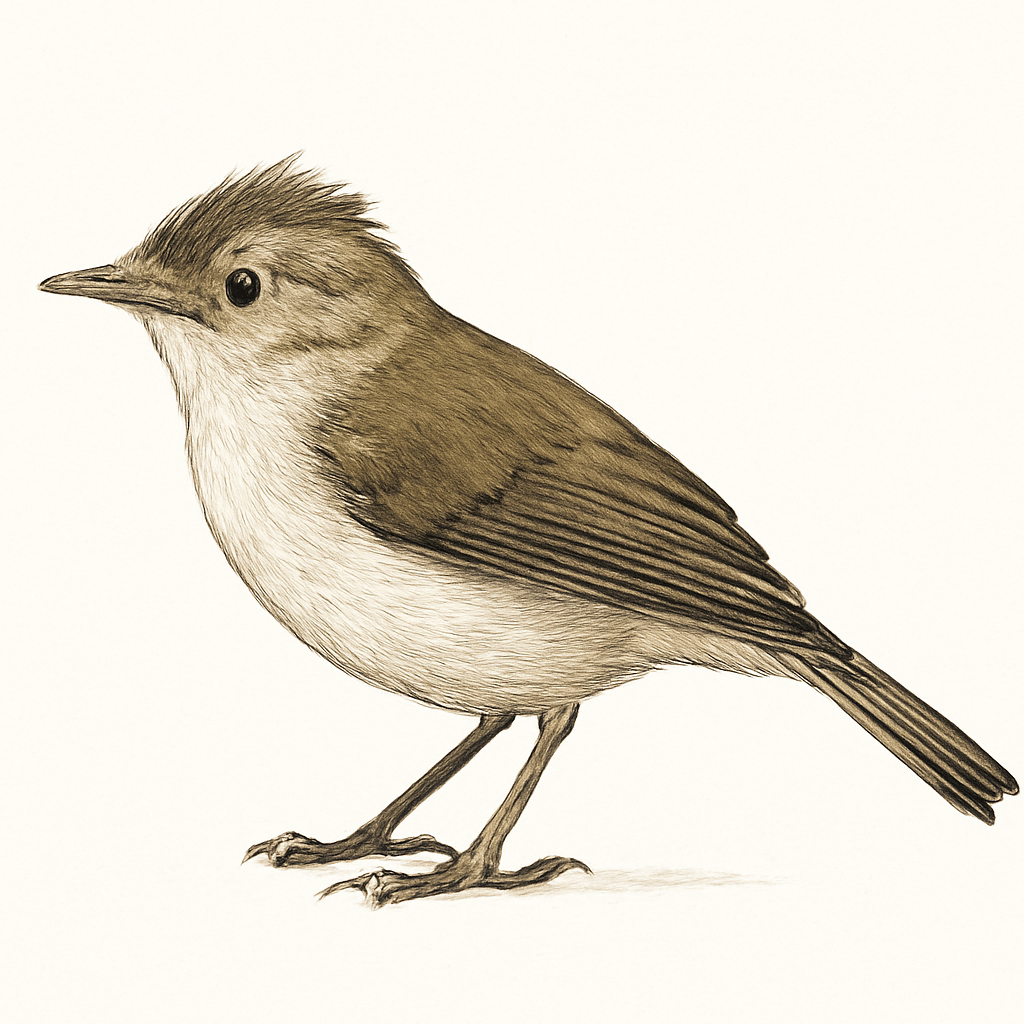 Illustration de Erpornis à ventre blanc