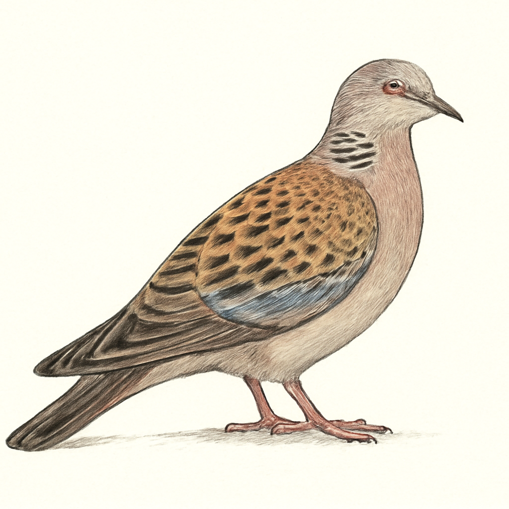 European Turtle Dove illustration