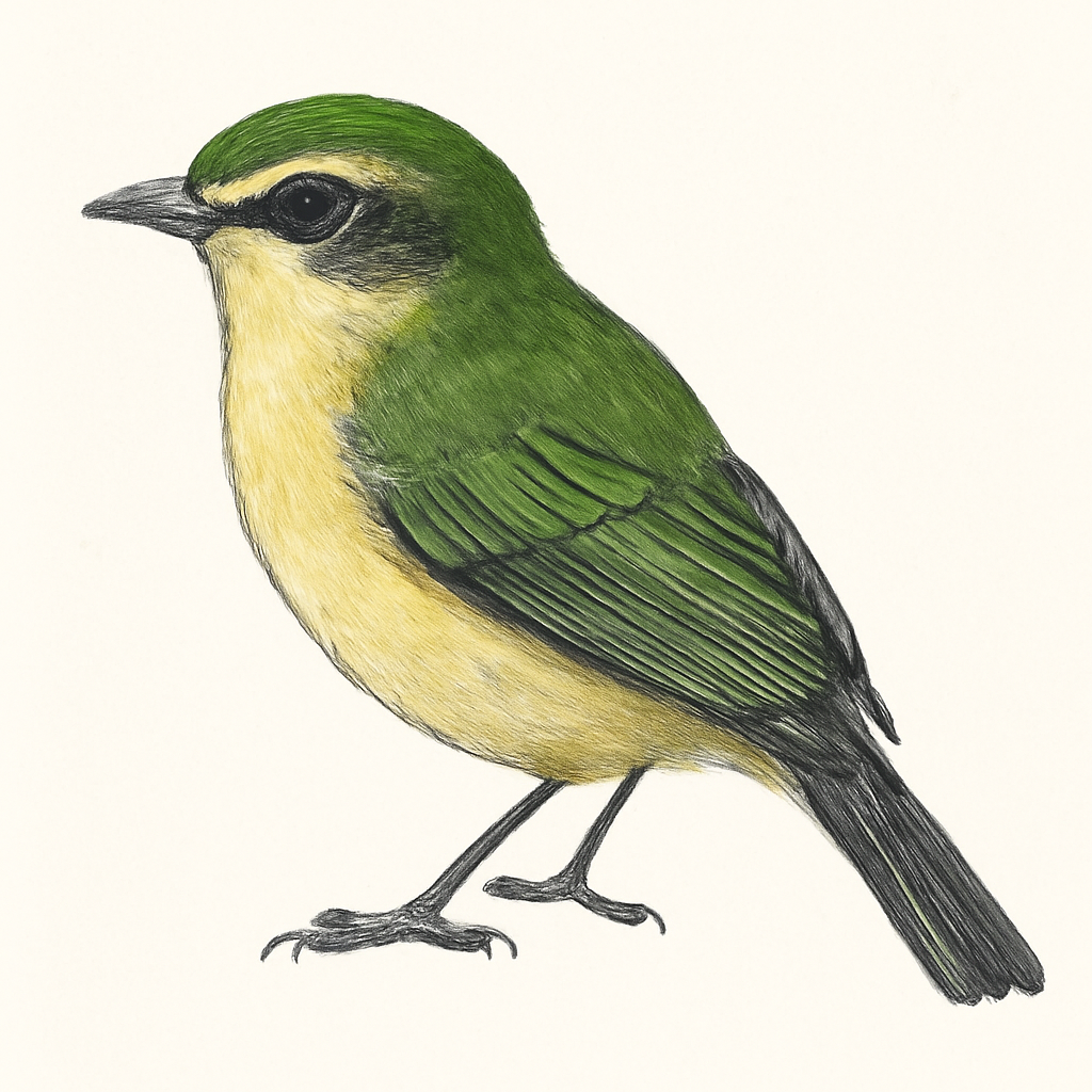 Ilustração de green shrike-vireo