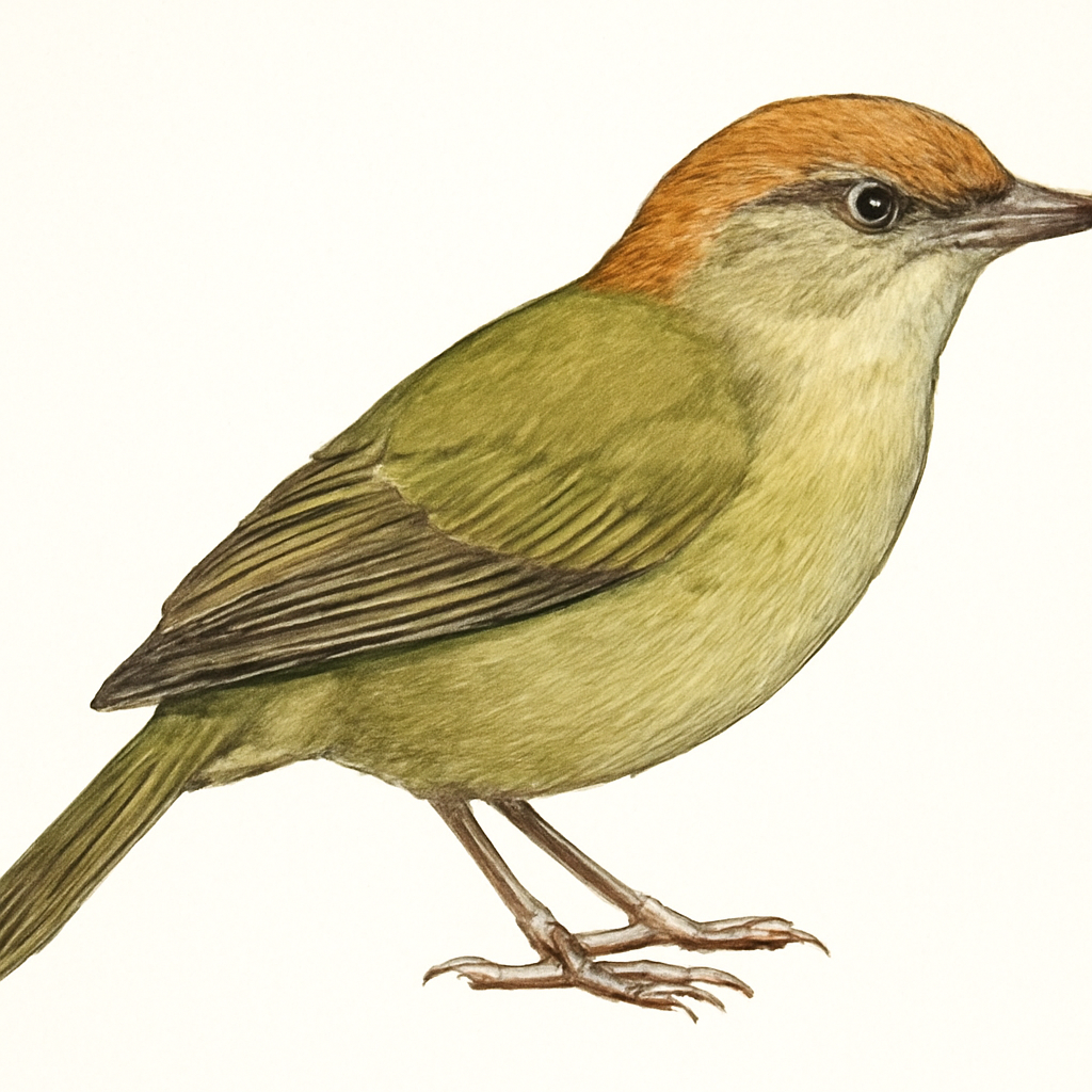 Illustration von Fuchsscheitelvireo