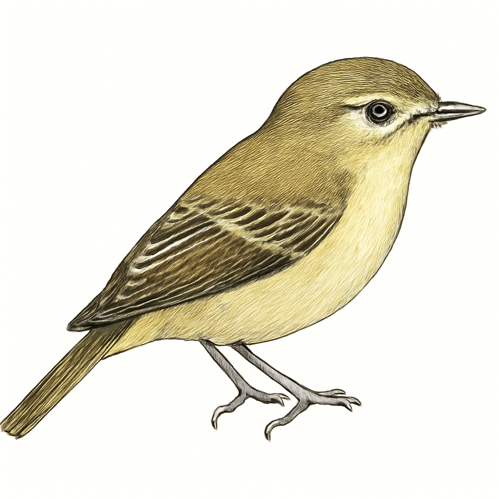 Bell's Vireo illustration