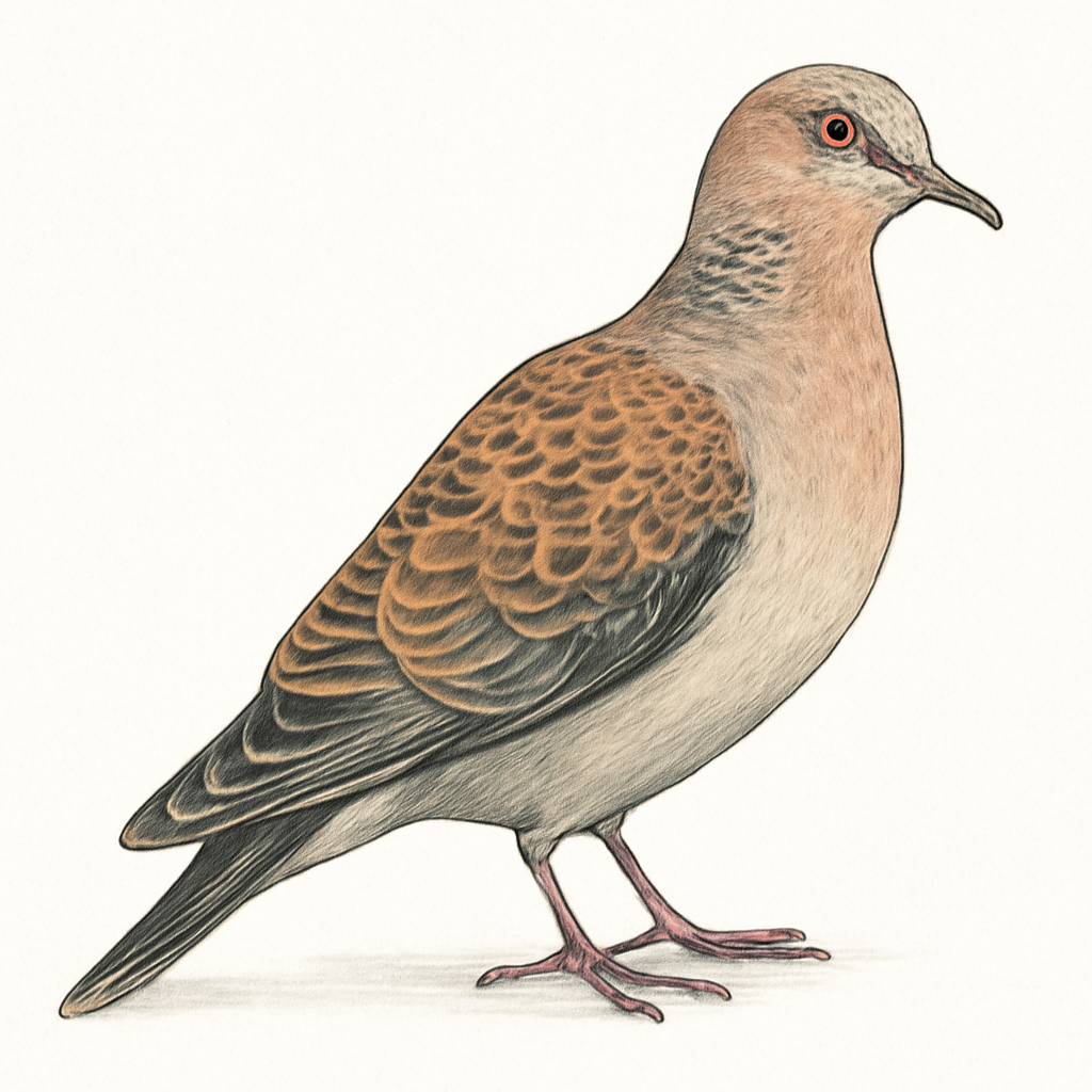 Rufous Turtle Dove illustration