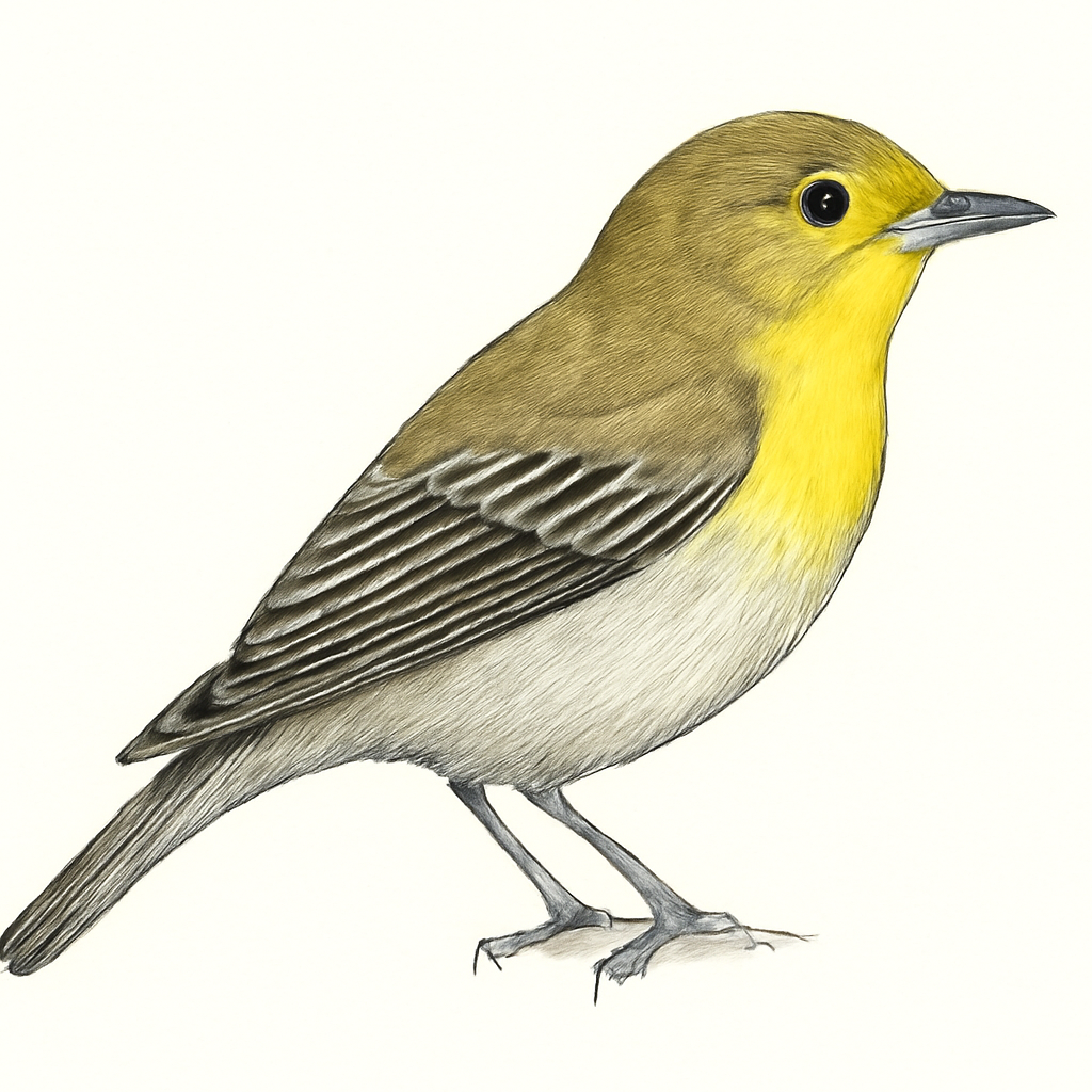 Ilustração de juruviara-de-garganta-amarela