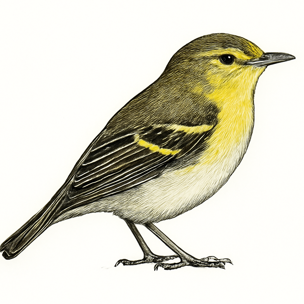 Yellow-winged Vireo illustration