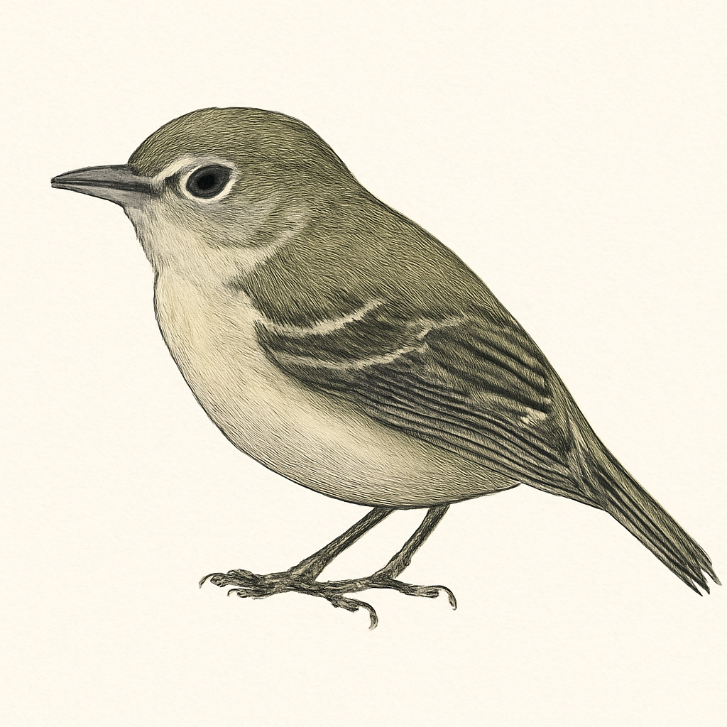 Cassin's Vireo illustration