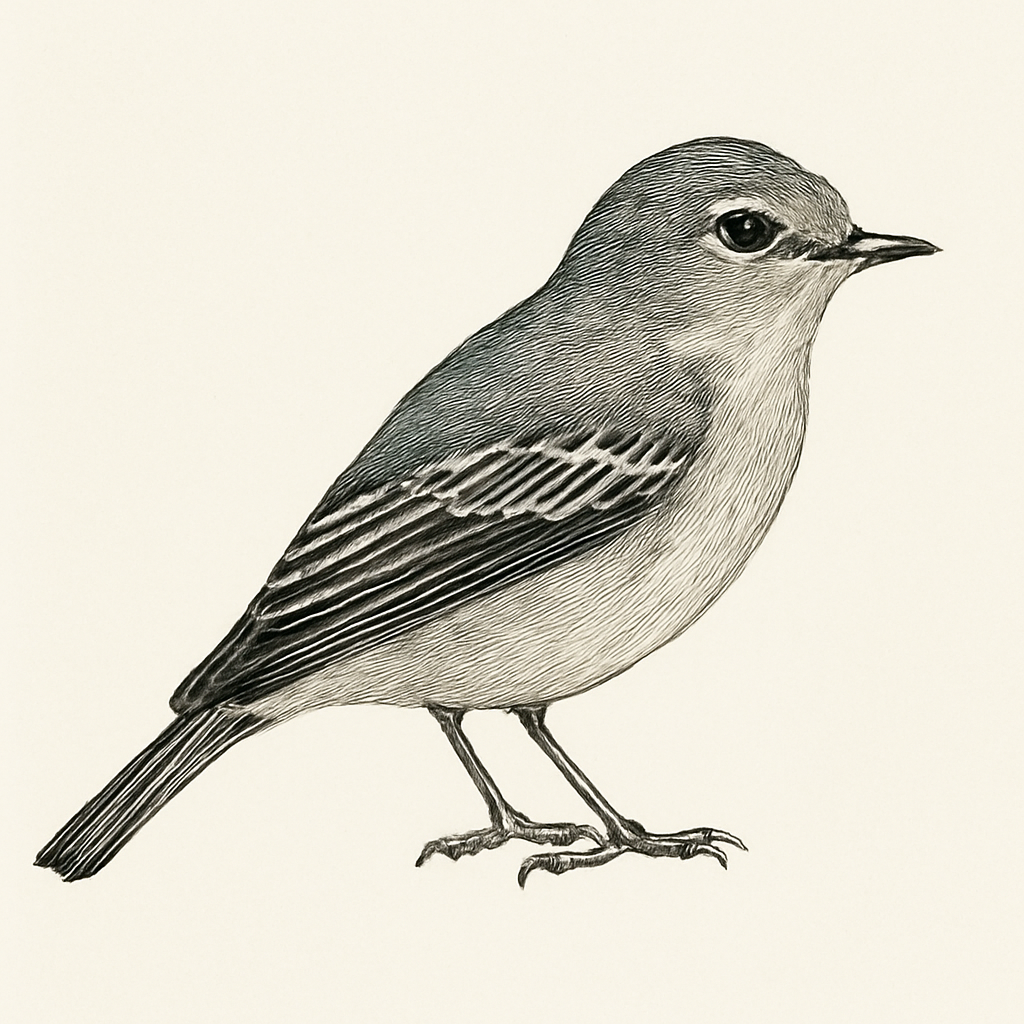 Illustrazione di Plumbeous Vireo