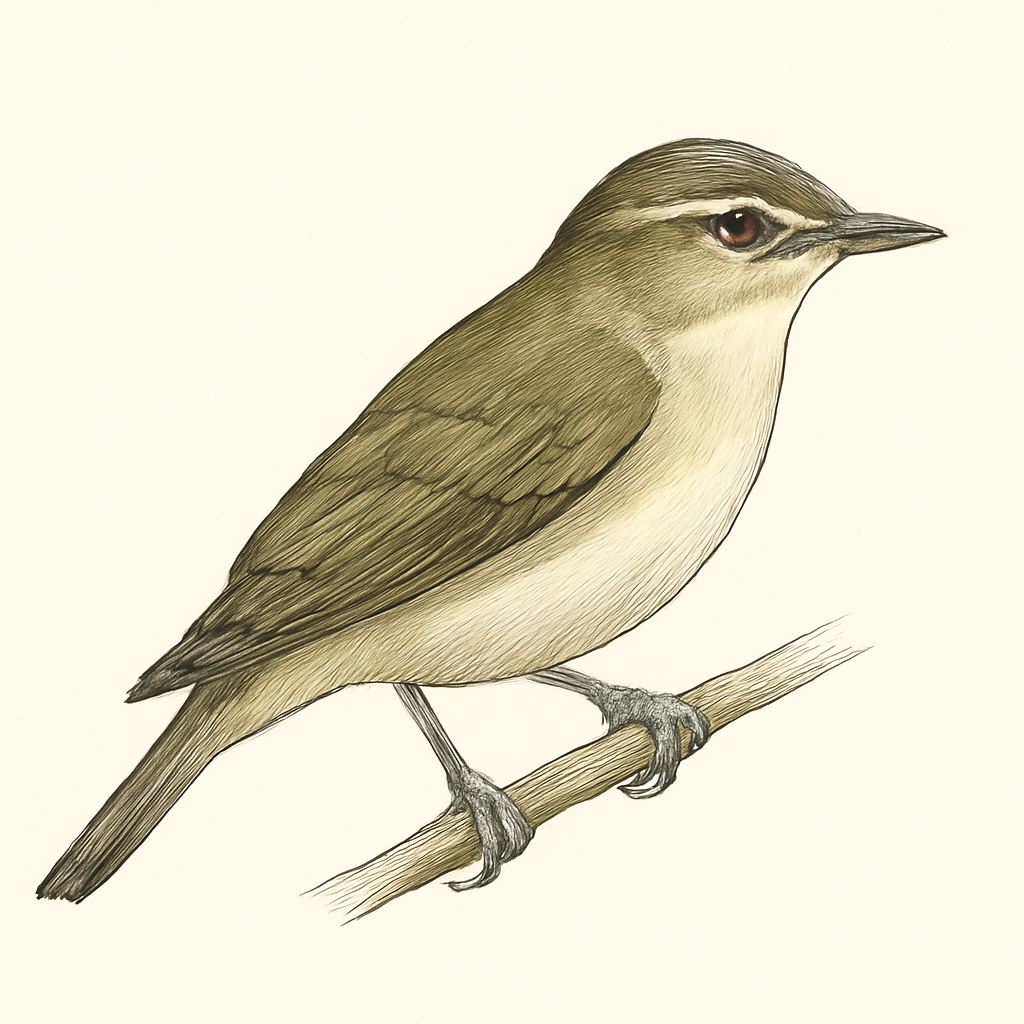 Red-eyed Vireo illustration