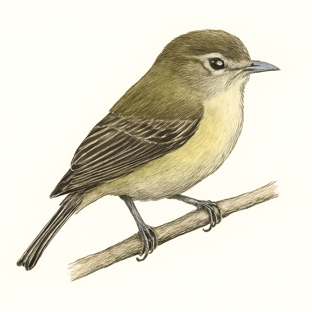 Yucatan Vireo illustration