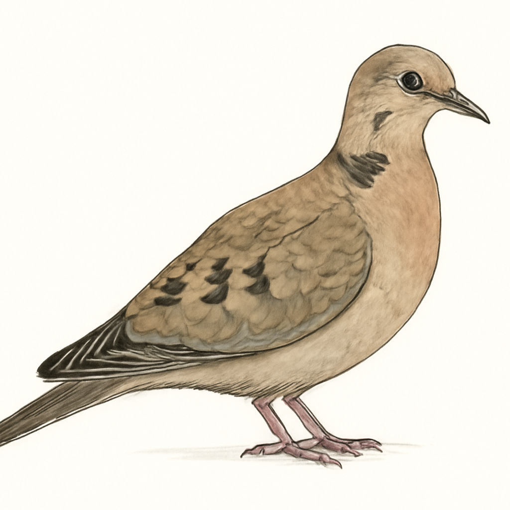 Mourning Collared Dove illustration