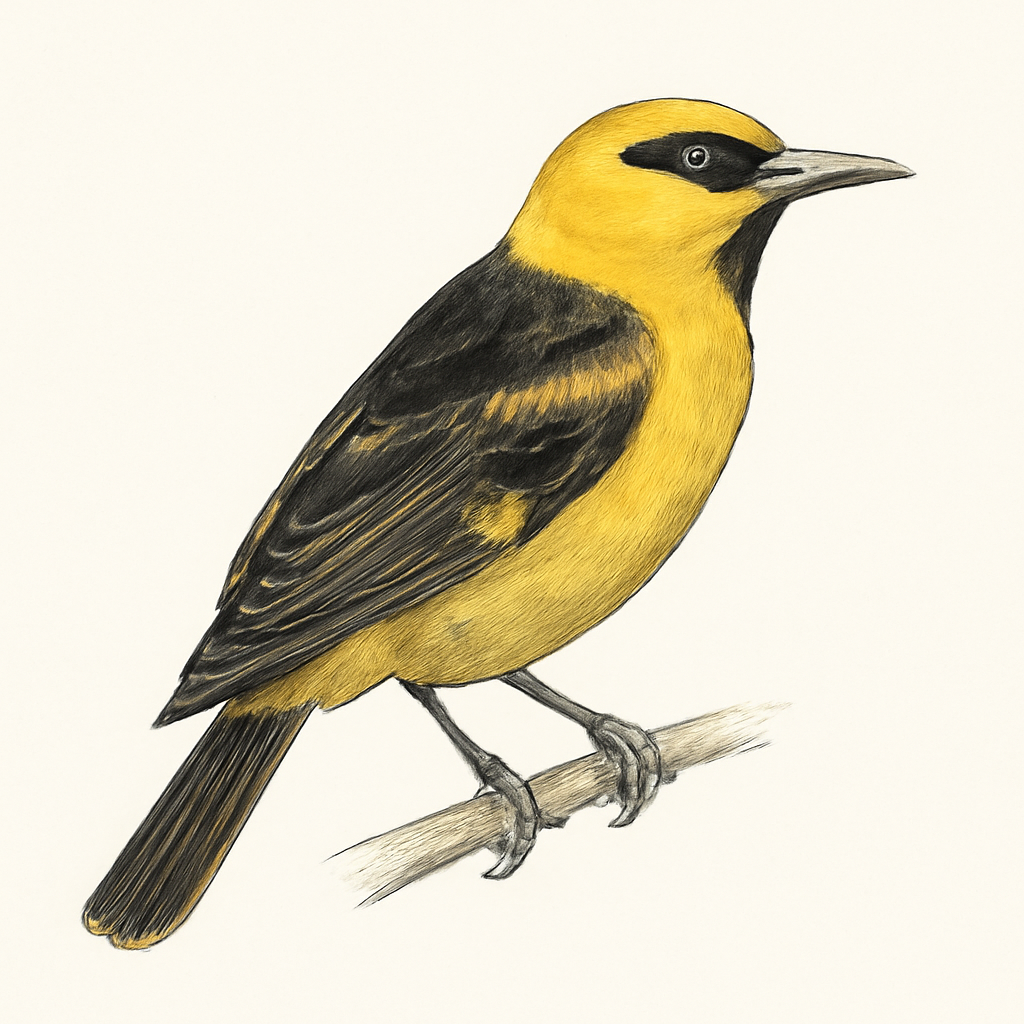 Illustration von Ventriloquial Oriole