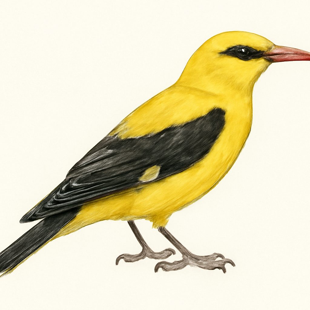 Ilustración de Oropéndola Africana