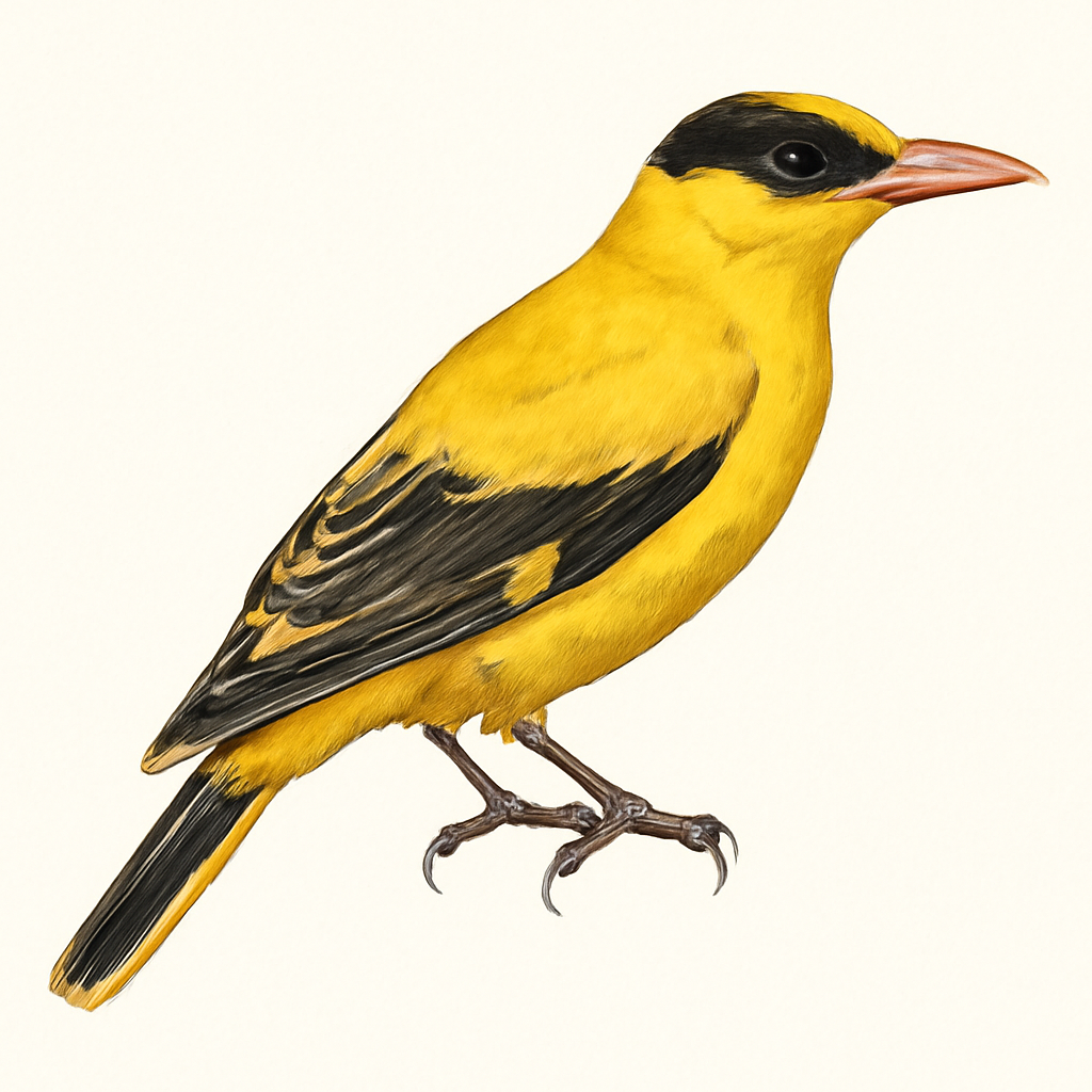 Illustration von Schwarznackenpirol