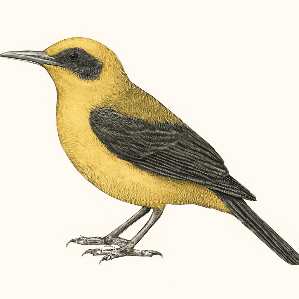 Illustration von Dünnschnabelpirol