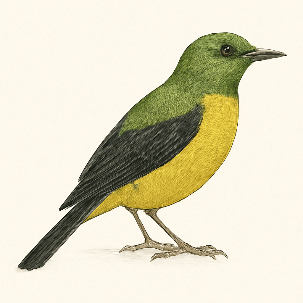 Illustrazione di Green-headed Oriole