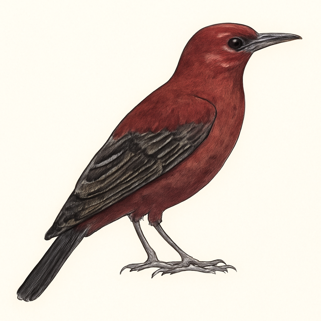 Illustratie van Indische bloedwielewaal