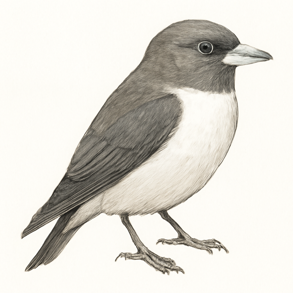 Illustration de Langrayen à ventre blanc